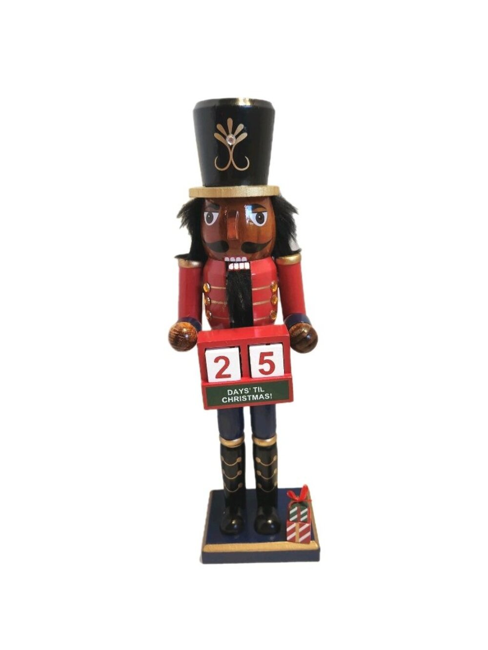 North Pole Trading Co. 14" African American Advent Christmas Nutcracker Figurine